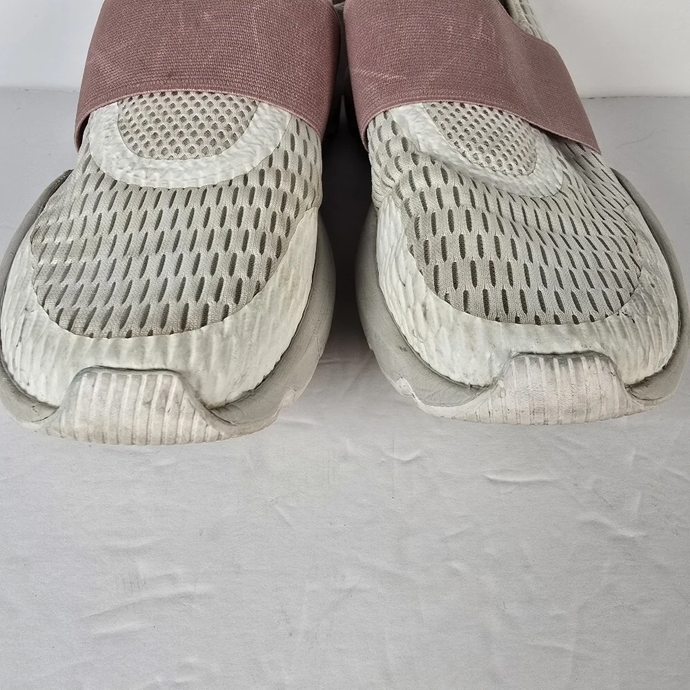 Sorel Women's Kinetic Impact Strap Sneakers In White Mesh Dusty Rose Strap Size8